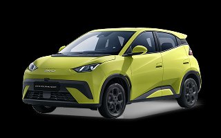 BYD Dolphin Surf – kompaktowy hatchback elektryczny żółto-zielony, widok z przodu